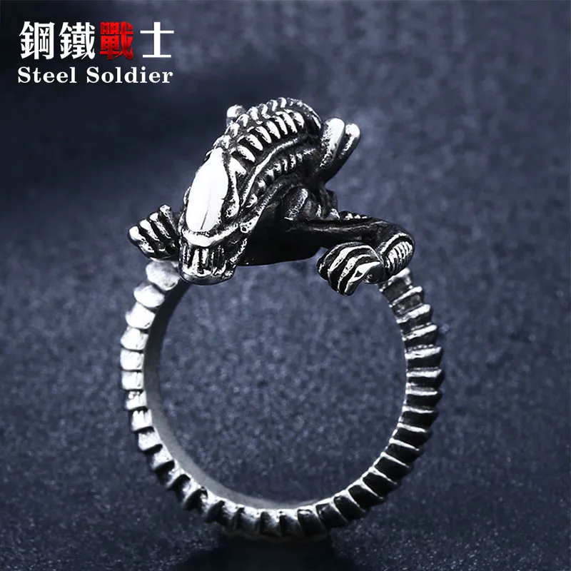 steel soldier wholesale Alien ring stainless steel new jewelry arrival for men popular