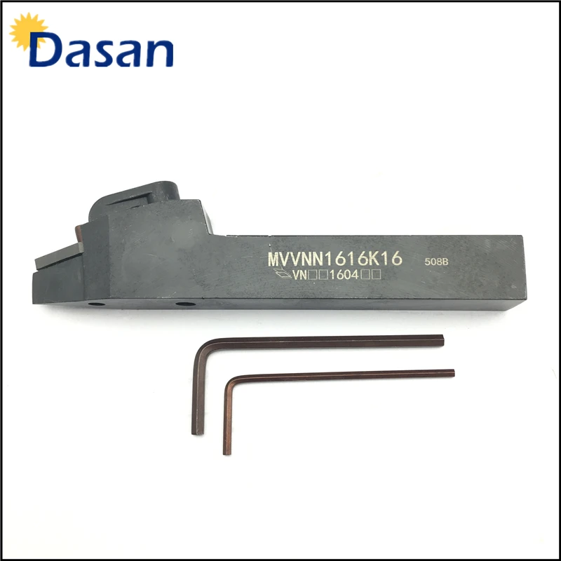 MVVNN1616K16 CNC HSS Turning Tool External Turning Tool Holder with Torx Wrench for Carbide Turning Insert VNMG160404 VNMG160408