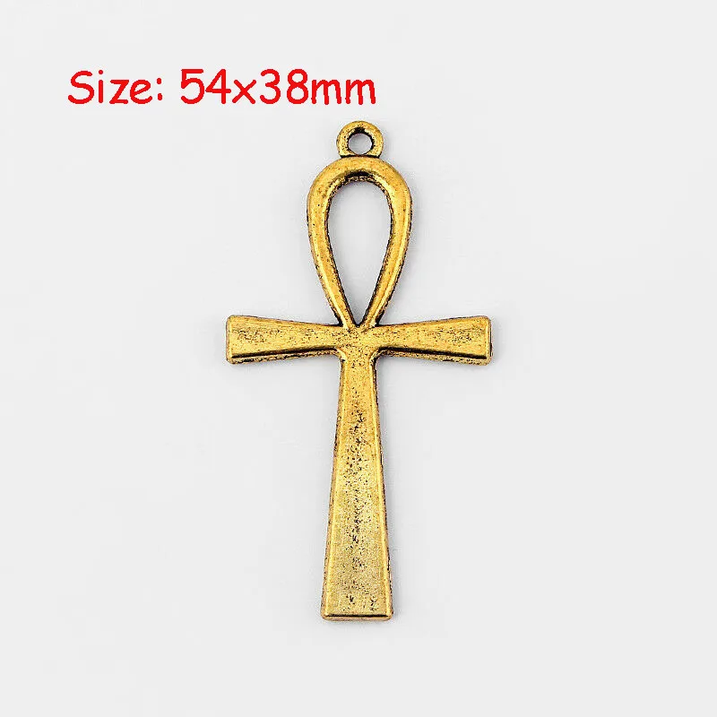 10PCS Large Ankh Egyptian Cross Christ Charms Pendants for DIY Necklace Earring Bracelet Jewelry Making Findings