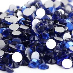 Sapphire / Light Sapphire/Aquamarine 3D Nail Art Rhinestones SS3-SS30 Glass / Crystal Nails Non HotFix Decorations