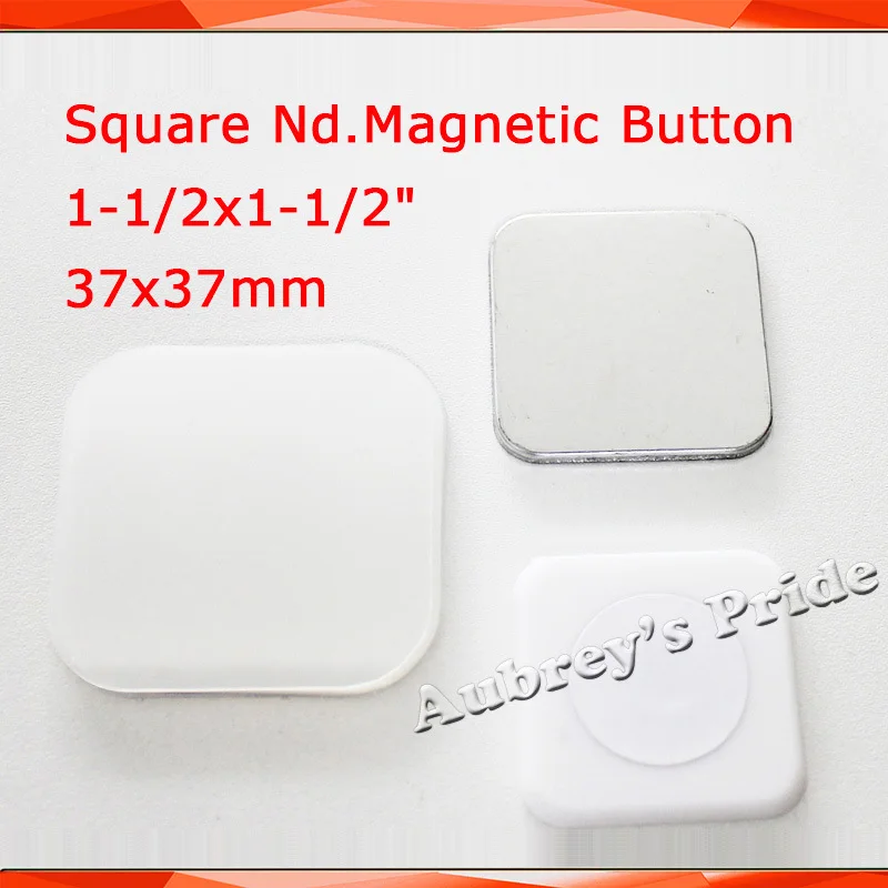 Square 37x37mm 100 Sets NEW Fridge Dialog Box Nd. Strong Magnetic Back Button Maker Supply Materials