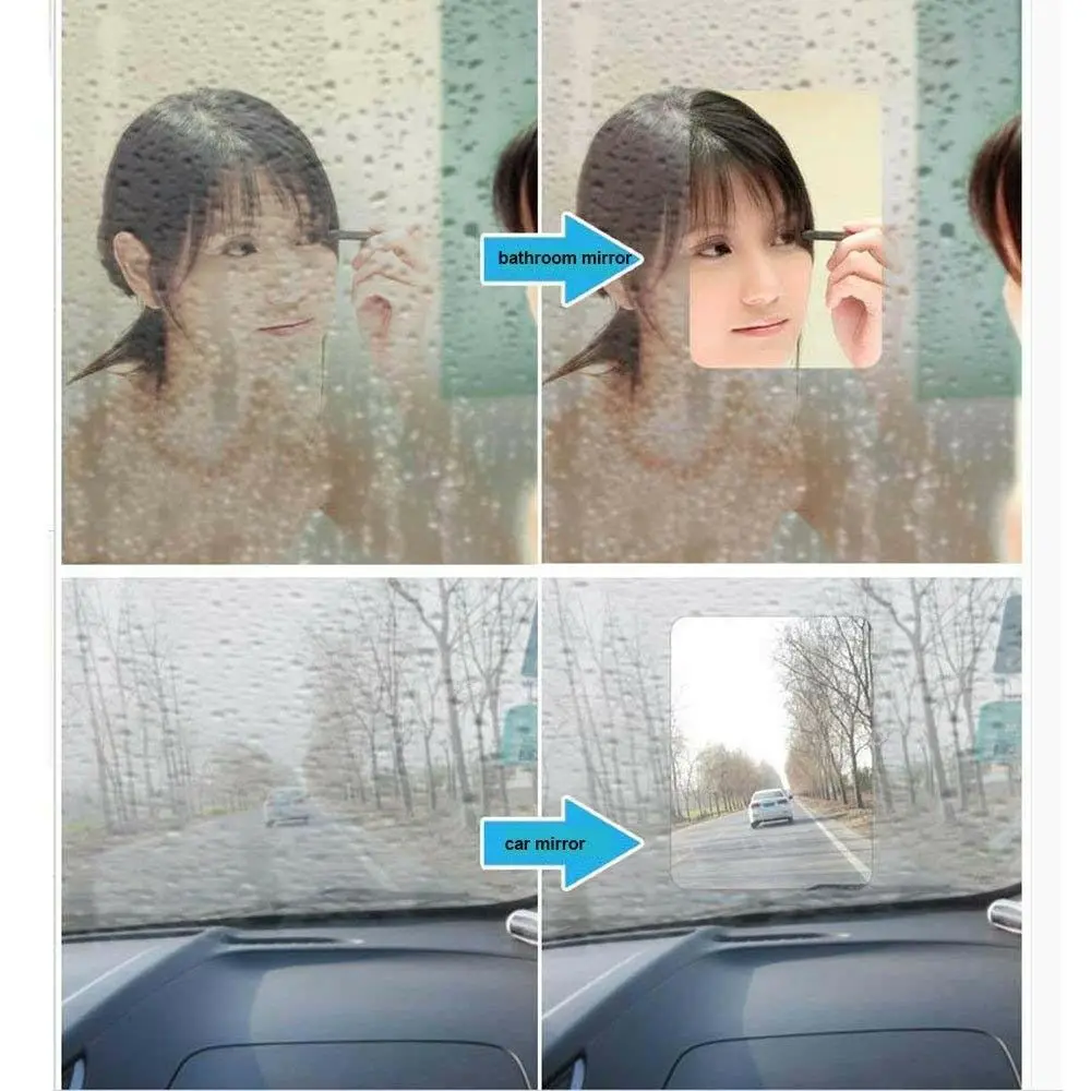 SUNICE Car Mirror Protective Film Anti Fog Film Car Rear View Mirror Self Adheisve Sticker Film 20