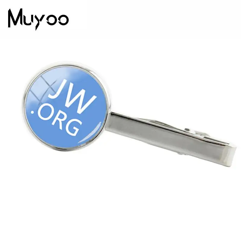 2018 New Steampunk Jehovah\'s Witnesses Tie Clip JW.ORG High Quality Clip Round Hand Craft Jewelry Glass Dome Clips