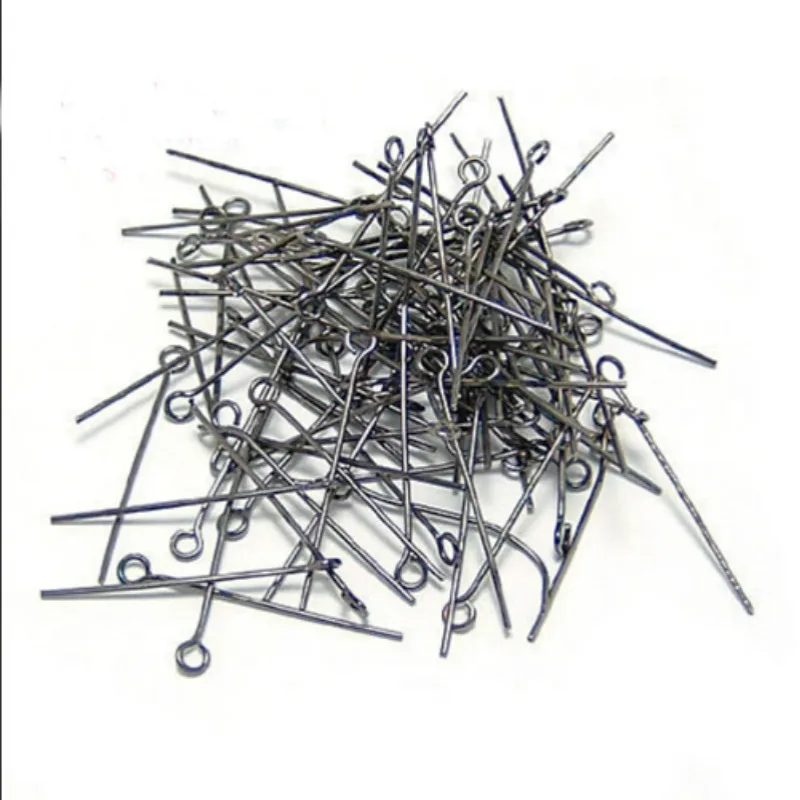 LINSOIR 200pcs/lot 20 30 40 50 mm Eye Pins Head Pins Findings Gold/Silver Color Connectors For Jewelry Making Diy Dia 0.7mm F117