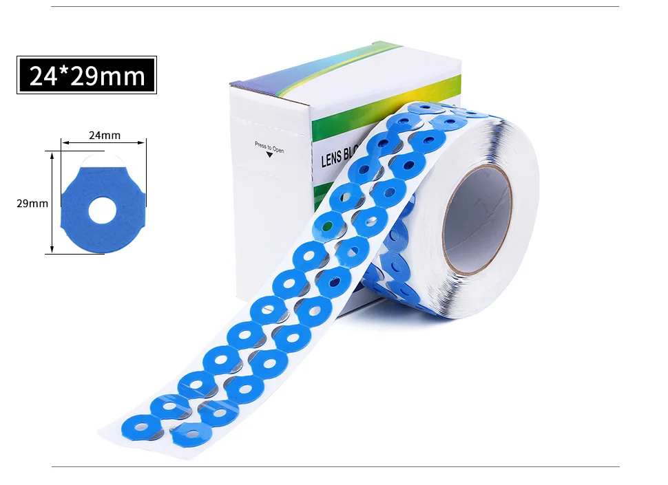 Linsenblockierpads 1000 Stück/Rolle Hochviskose Kantenpolier- und Blockierpads-Aufkleber von Dhoptical – Detail 7