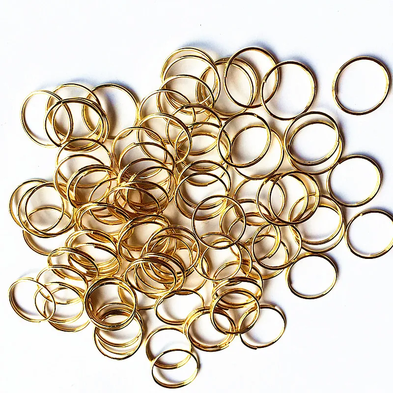 

Hot Selling 1000pcs/lot 12mm Gold Stainless Steel Rings For Octagonal Beads Strand Garlands Jump Rings Pendant Metal Connectors