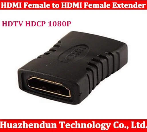 

100pcs/lot New HDMI to HDMI Female to Female Extend Adapter cable Connector cabo kabel for HDTV HDCP 1080P free shipping