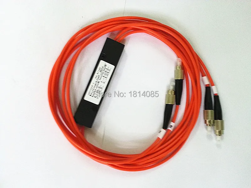 10 Pieces/Lot850nm 62.5/125 MM 50/50 Coupling Ratio FC/UPC 2x2 FBT Coupler 2*2 FBT Multimode Fiber Optic Splitter