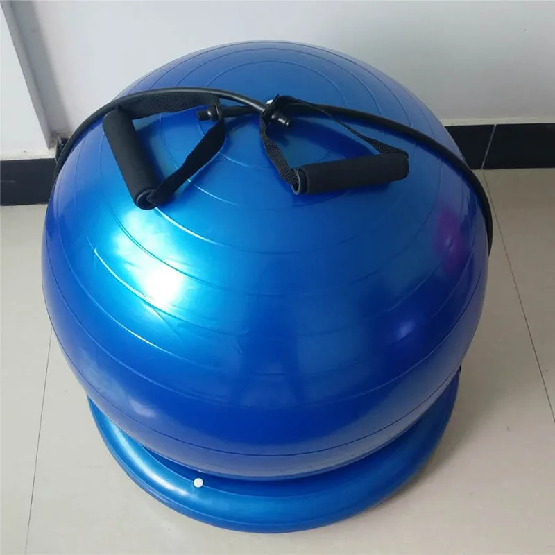 New Large Yoga Balls with Resistance Bands Bands 85CM Sports Pilates Fitness Ball Balance Fitball Exercise Workout Massage Ball