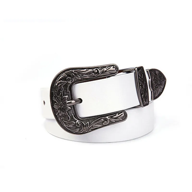 Ceinture de luxe en cuir sculpté pour femmes, sangle de taille, haut à boucle ardillon, pour dames