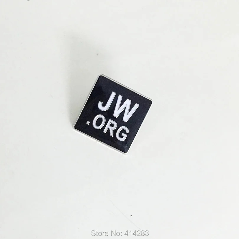 

50pcs Custom Pin Badges Black Soft Enamel with Epoxy Silver Color Regalia JW.ORG Lapel Pins and Brooch