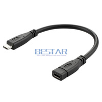USB3.1 USB-C Type C Extension Cable 20cm/50cm/100cm 0.2m/0.5m/1m Male to Female CM-CF Data Cable Black & White for High-Speed Da