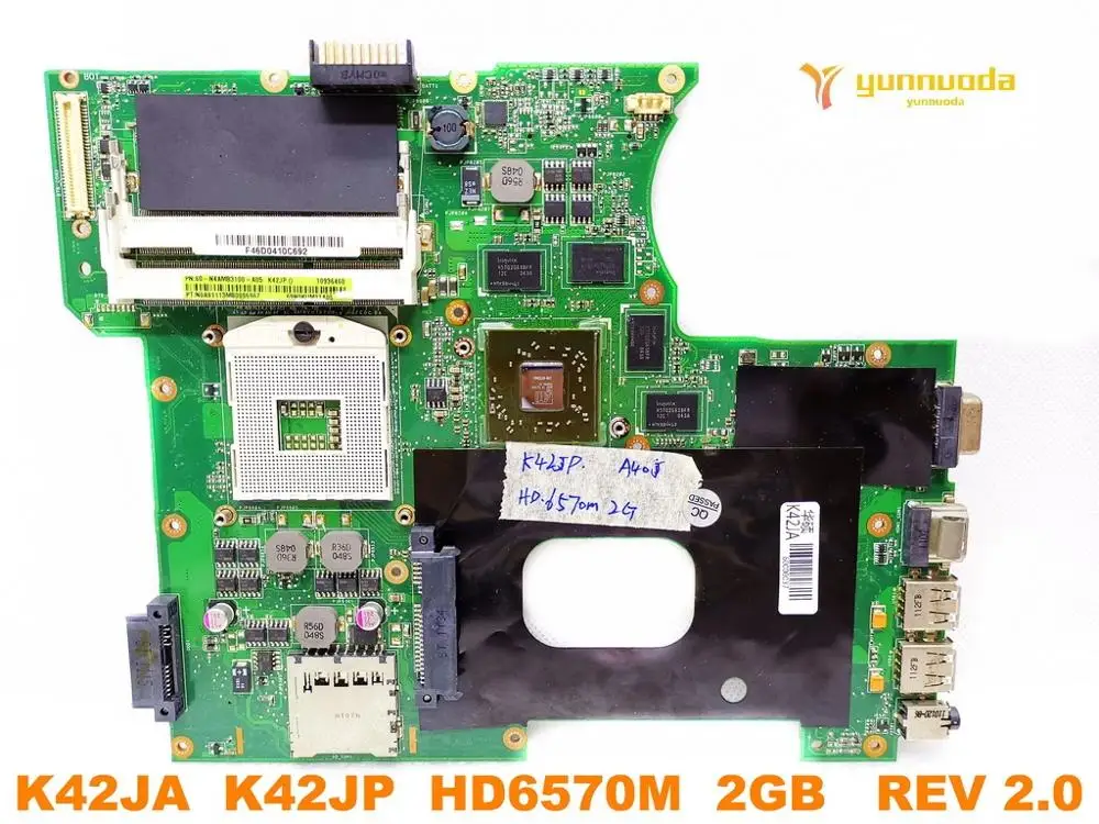 laptop motherboard for ASUS K42JA A40J K42JP  HD6570M  2GB GPU  REV 2.0   tested good