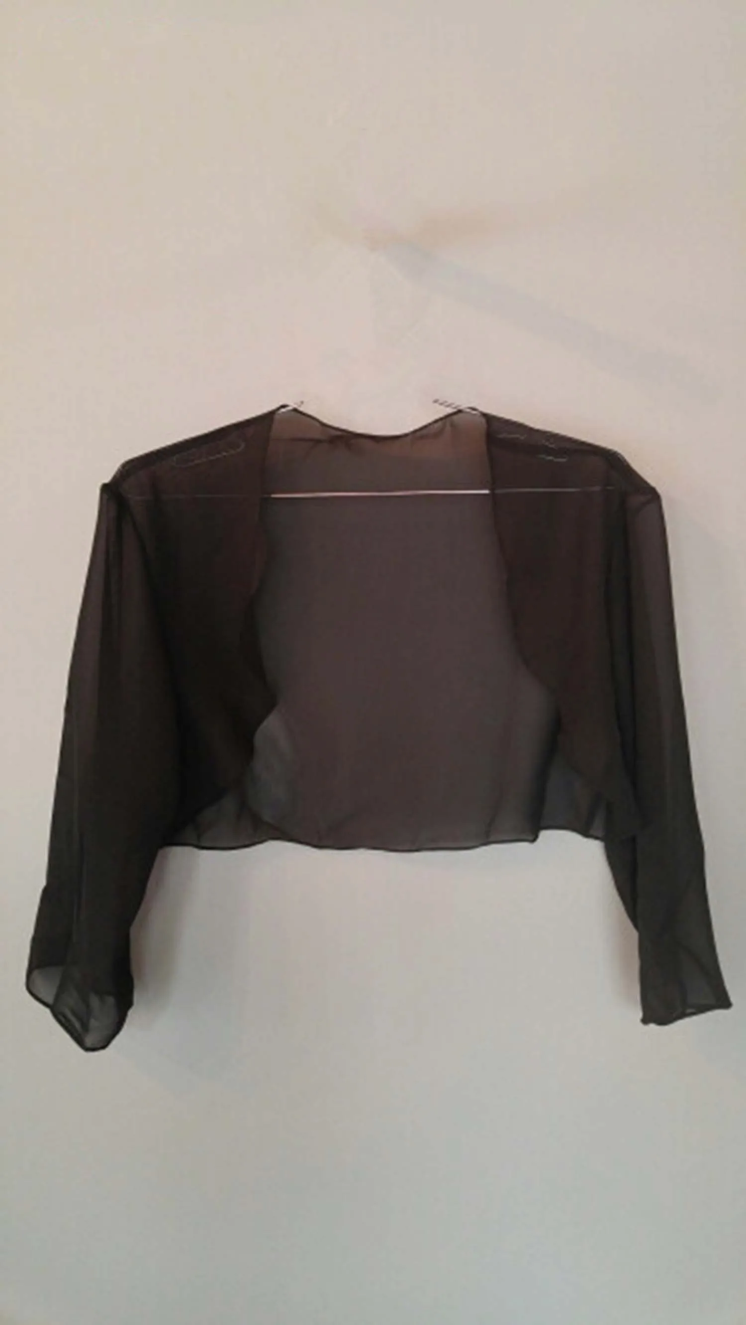 Chaqueta de gasa con Bolero para mujer, abrigo de manga larga 3/4, talla grande, personalizado, alta calidad, para boda