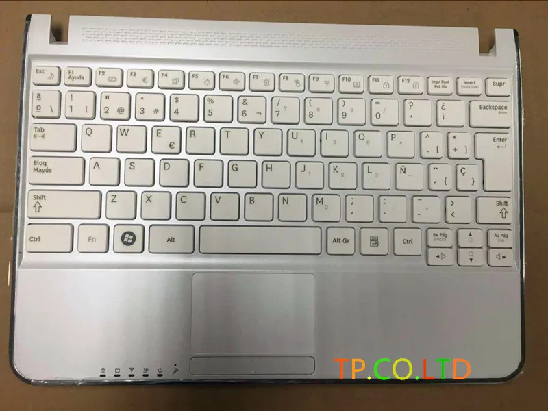 NEW FOR SAMSUNG N210 plastic top cover Spanish(SP) W/keyboard and touch pad White BA75-02520D as photo