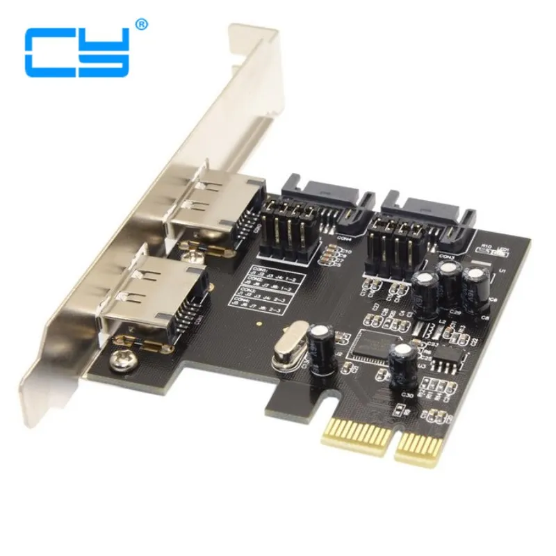 

PCI-E To 4 Ports SATA 3.0 ESATA PCIE SATA3 6Gbps Expansion Card PCI-E Adapter