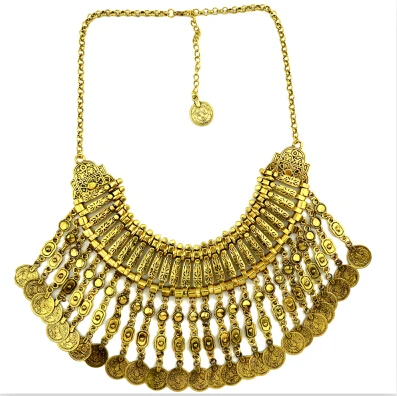 Afghan Bohemian Choker Necklace Earrings Set