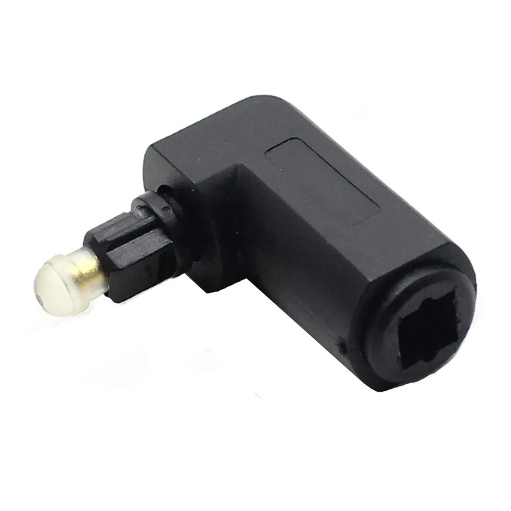 Wholesale Toslink 90 Degree Optical Audio Cable Adapter Male to Female Right Angle 360 Rotates PC TV DVD Stereo Optical Cable