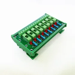 DIN Rail Mount 8 Position Fuse Holders Module Board,Fuse Holders for 5x20mm(DxL) tube fuse.