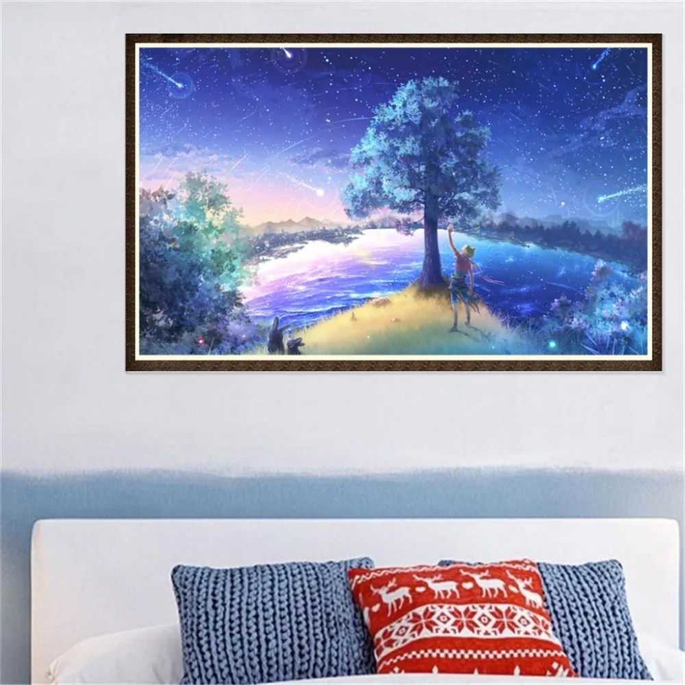 LaoJieYuan 5D Crystal Diamond Painting Kit scenery Embroidery Full Drill DiamondPainting