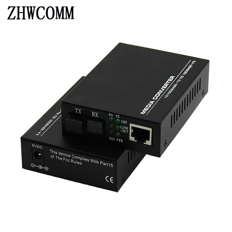 1 Pair 100M Simplex Mode Optical Fiber Transceiver  SC Interface  25KM Fast Ethernet Media Converter