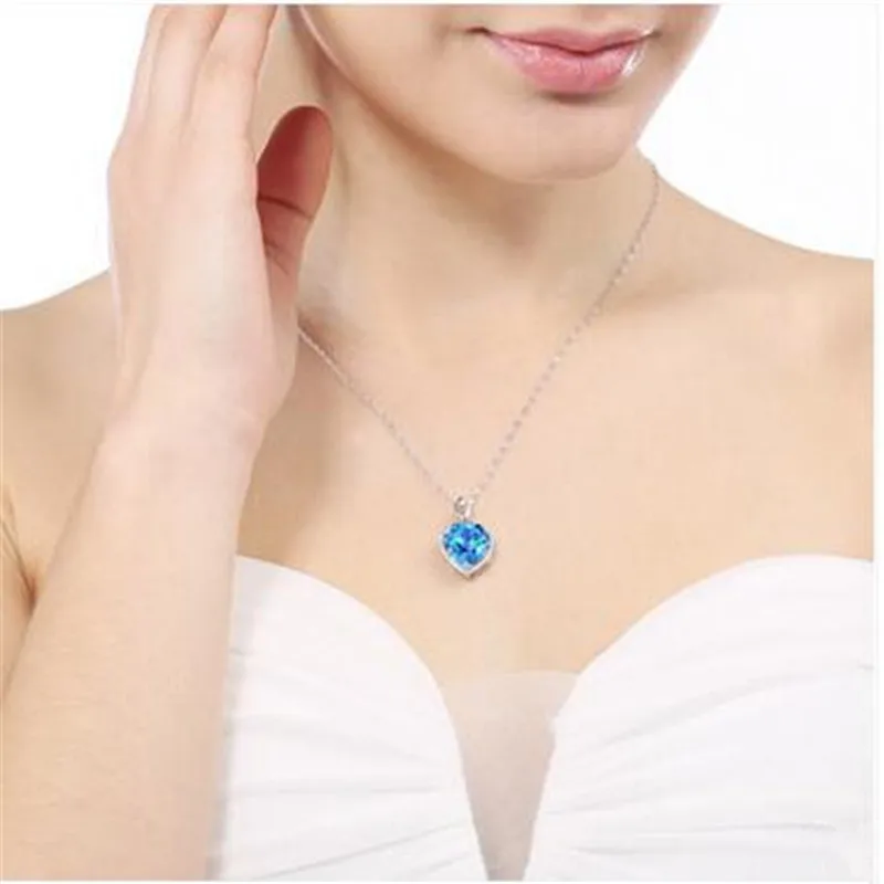 Heart Created Ruby Vintage Pendants S925 Sterling Necklace Fine Jewelry Bridal Wedding Engagement Bijouterie No Chain
