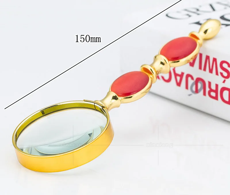 8 Times Fashion Metal Toy Gift Insect Viewer Magnifier Handheld Reading magnifying glass jade observation for old Man children