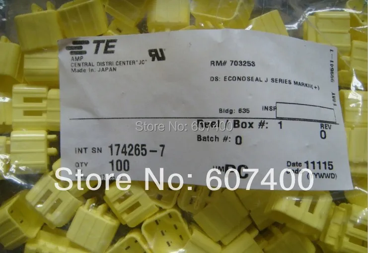 

174265-7 CONN CAP 6POS DOUBLE LOCK YELLOW COLOR TYCO housings TE AMP housings connectors terminals 100% new and original parts