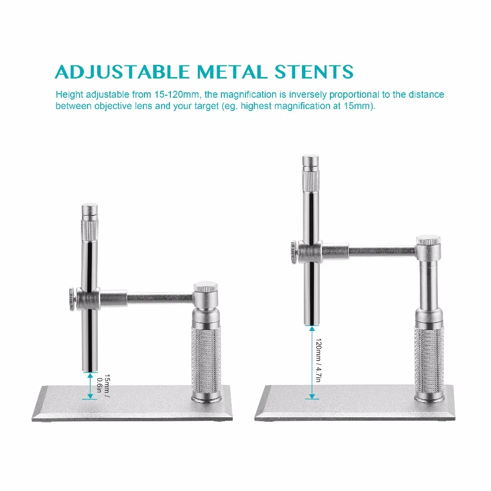 AOMEKIE 500X Digital USB Microscope 2MP HD Video Camera Stand Electron Pen Endoscope Skin Dentisty Detector PCB Soldering Tool