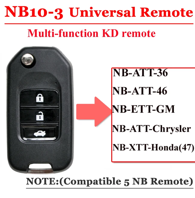 

NB10 3 Buttons Auto Remote Keys For KD900 Machine