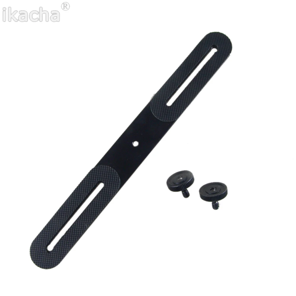 Universal Dual Flash Suporte Suporte, 2 Parafusos Adaptador, 1/4 ''Parafuso Buraco, Estúdio Tripé, Suporte de Luz, Câmera Digital SLR