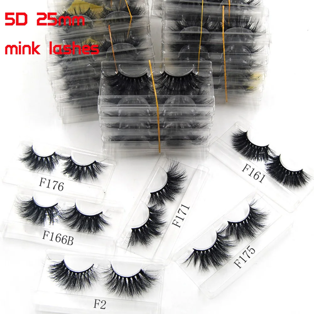 

30pcs wholesale 5D 25mm mink eyelashes 100% Cruelty free Lashes Handmade Reusable Natural Eyelashes Popular False Lashes Makeup