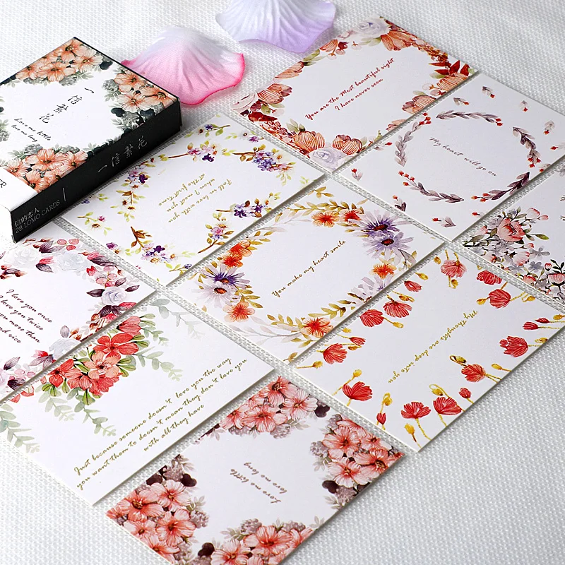 28 Sheets/Set Novelty Daily Life Plant Series Lomo Card/Greeting Card/Wish Card/Christmas And New Year Gifts