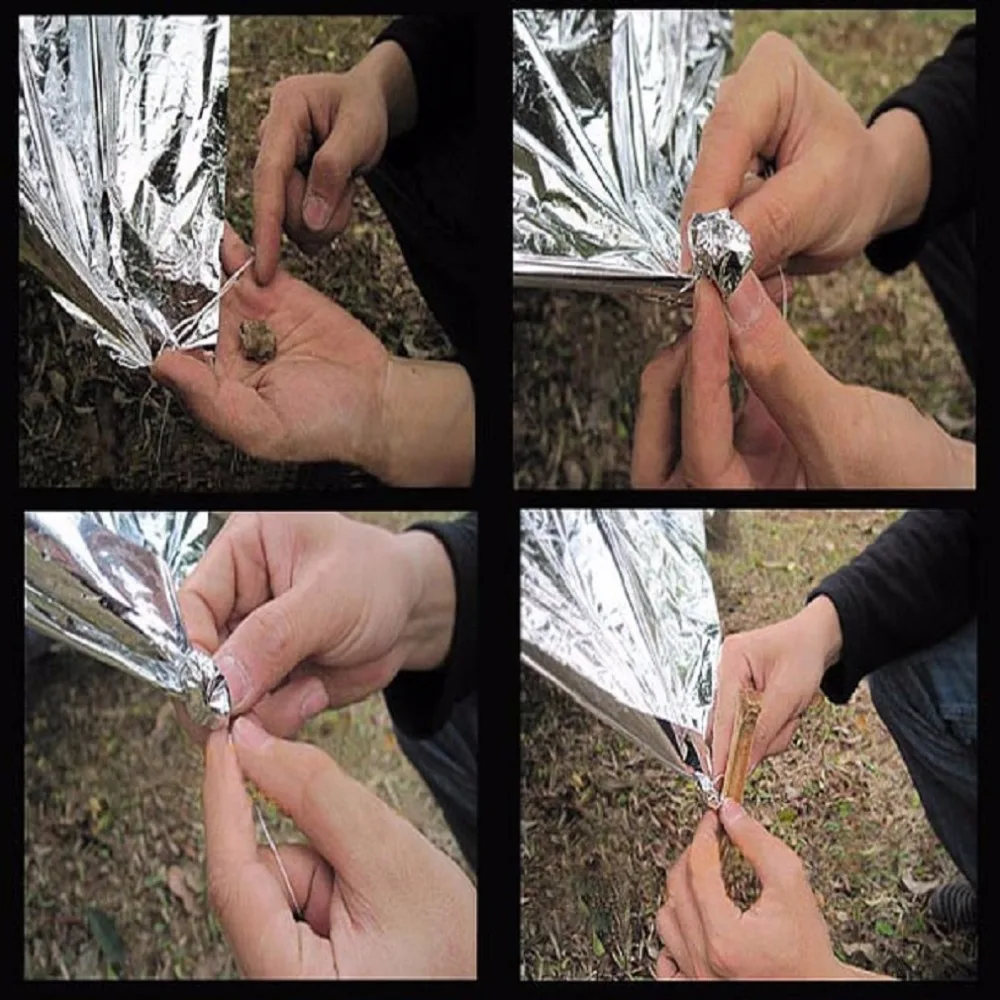 Large size Waterproof Disposable Outdoor Military Survival Emergency Rescue Space Foil Thermal Blanket First Aid Sliver Curtain image 2