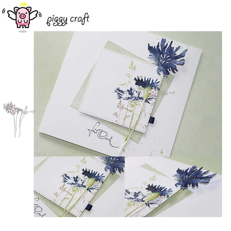 

Piggy Craft металлические штампы для резки, 3 шт., цветочные украшения, скрапбук, нож для рукоделия, форма, лезвие, трафареты, штампы