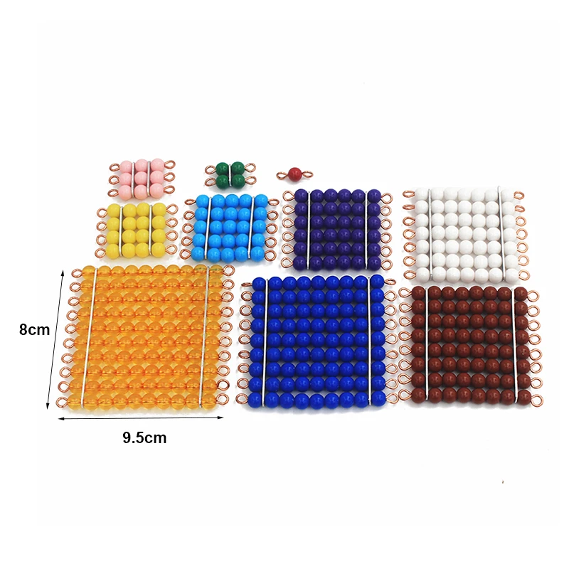 몬테소리 수학 장난감 아기 장난감, 다채로운 구슬 계단 교육 광장, 1-10 유치원 조기 학습, 유아 생일