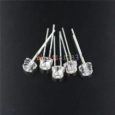 100PCS 5mm Straw Hat UV Purple Super-Bright LED Light Emitting Diode