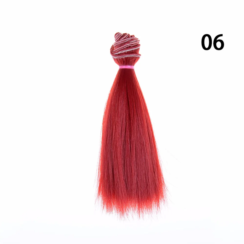 Nuovi capelli lunghi per bambole da 15 cm materiale ad alta temperatura colore naturale spessa BJD parrucche per capelli lisci multicolori accessori per bambole