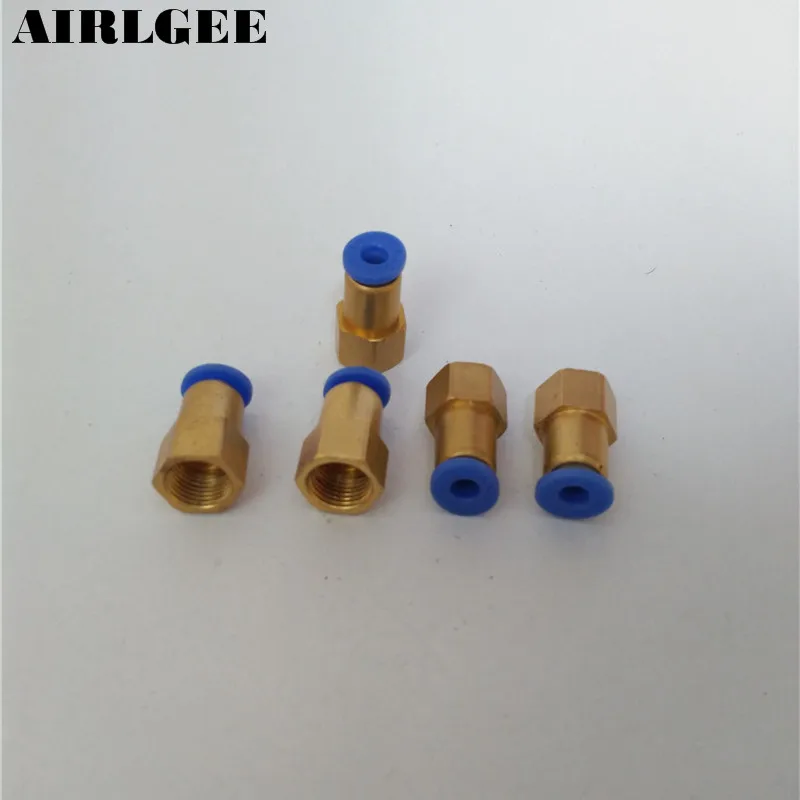 Conector de ajuste de liberación rápida neumático de aire recto, 1/8PT a 4mm, PCF4-01, 5 uds.
