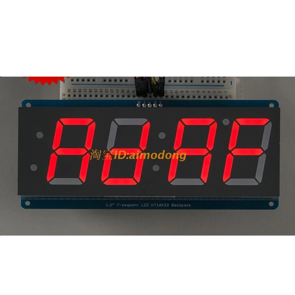 New Red 1.2\' 4 Digit 7 Seven Segment LED Display IIC for Arduino