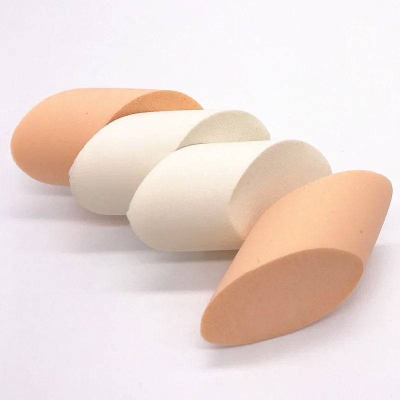 SAIANTTH cylinder Beveled cosmetic puff soft beauty makeup sponge make up tool latex face puff esponja maquiagem retail bag 2pcs