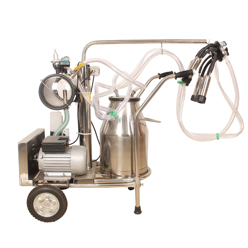 Milking Machine Vacuum Pump Portable Milking Machine with Single/Double buckets