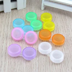 Wholesale 100pcs/lot Glasses Cosmetic Contact Lenses Box Contact Lens Case for Color Lens Eyes Care Kit Holder Container