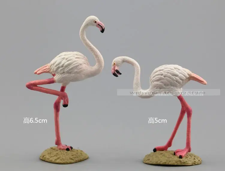 Figurine en PVC solide, modèle de simulation de flamands roses, scène d'oiseaux, modèle solide, jouets pour enfants