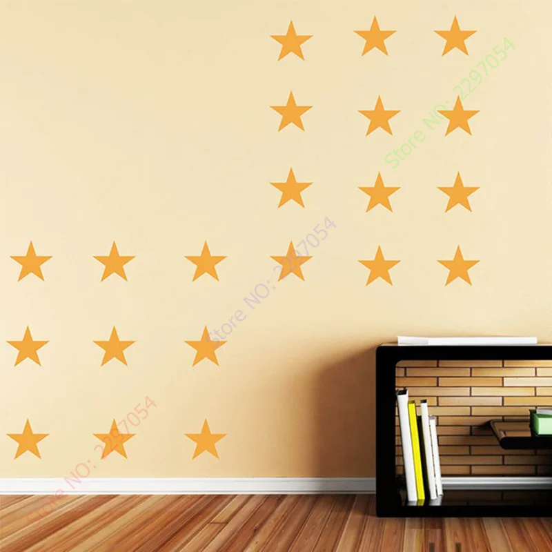 Stars Wall Sticker DIY Baby Nursery Wall Decals Removable Stars Wall Decal For Kids Room Easy Wall Decoration Vinyl Decors