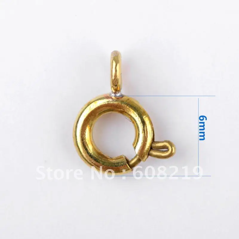 

Brass Spring Ring Clasp jewelry findings shipping free mang color can be plated SR-6mm/5000pcs