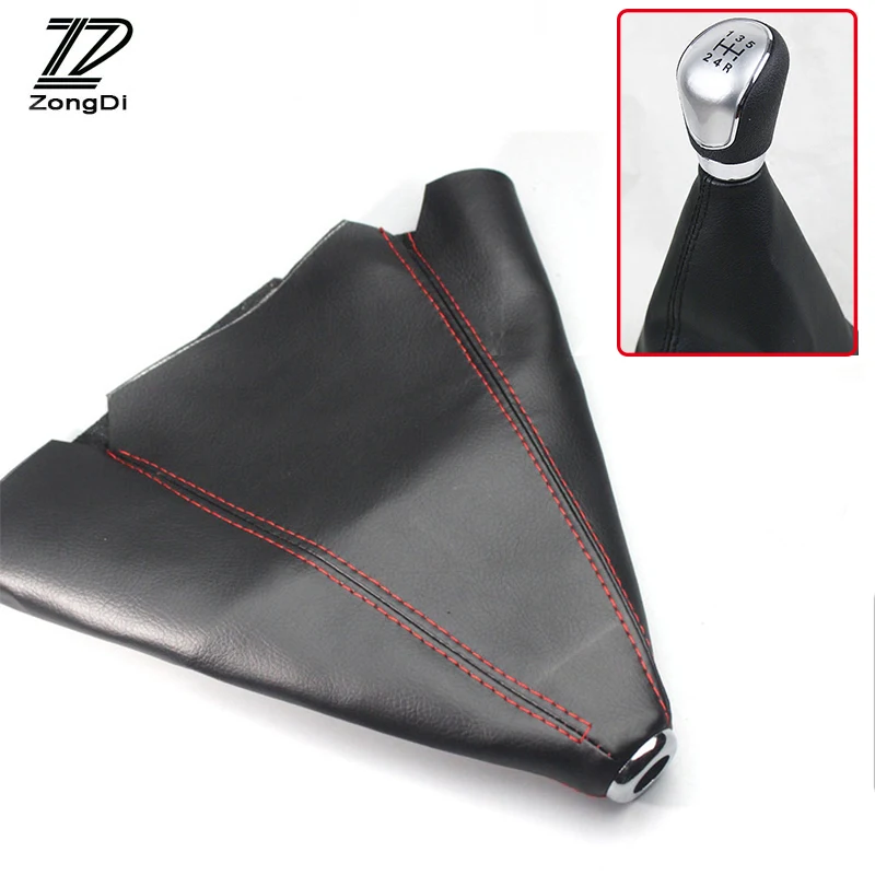 ZD 1Pc For Citroen C5 C4 C3 Mini Cooper Opel Astra H G J Vectra C Saab Car Carbon Fiber Leather Gear Shift Knob Dust-proof Cover