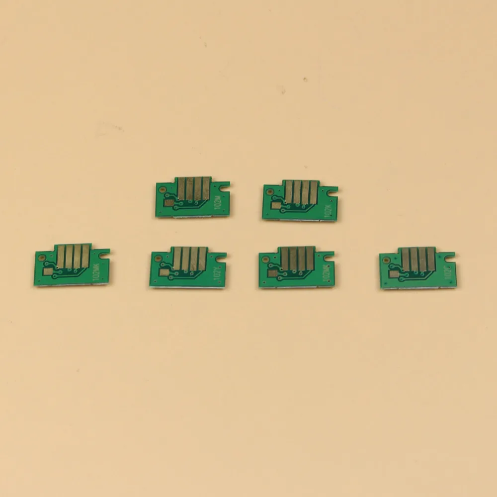 6 teile/los Tinte chip kompatibel für Canon IPF 650 655 750 755 760 765 tinte patrone chip für PFI 102 104