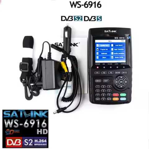 Satlink WS-6916 Satfinder DVB-S2 Digital Satellite Finder meter MPEG-2/MPEG-4 WS 6916 Full HD vs gtmedia v8 finder pro2 st5150