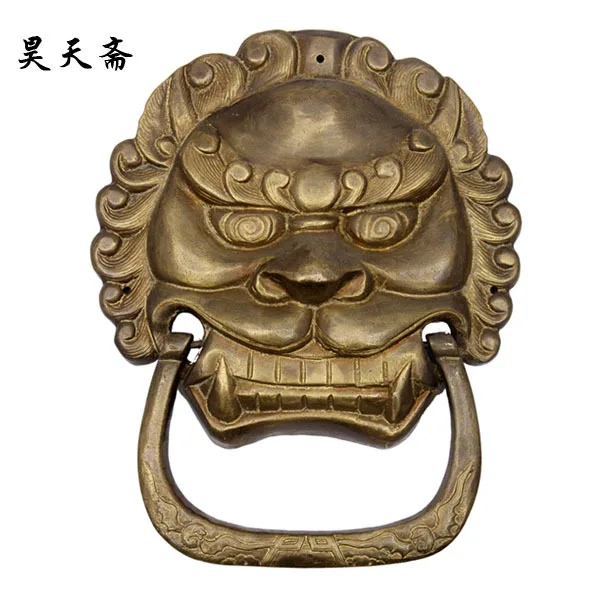 

[Haotian vegetarian] antique copper beast handle / Antique Hardware / antique furniture copper fittings HTA-019